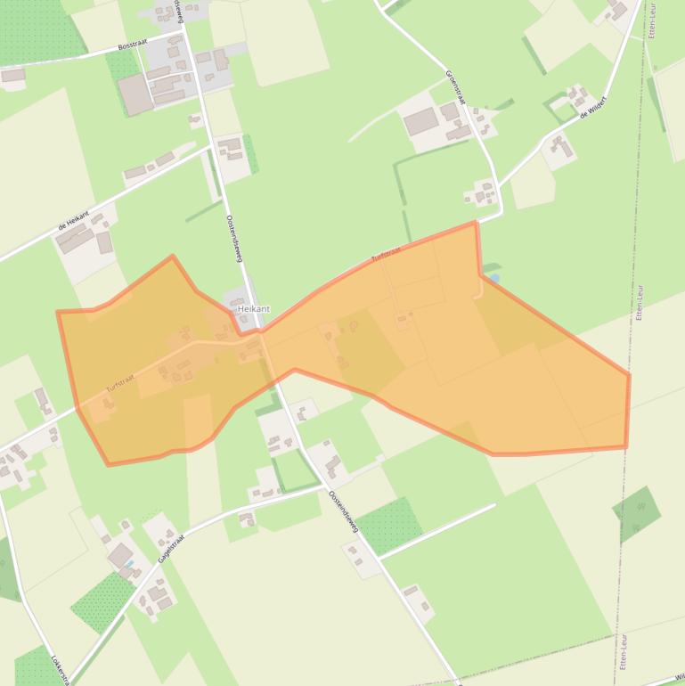 Kaart van postcodegebied 4714SG.