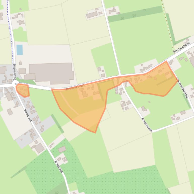 Kaart van postcodegebied 4714SP.