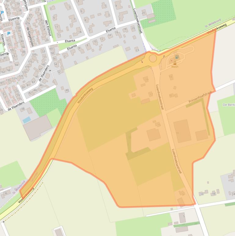 Kaart van postcodegebied 4714TE.