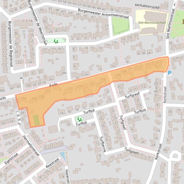 Kaart van postcodegebied 4715AB.