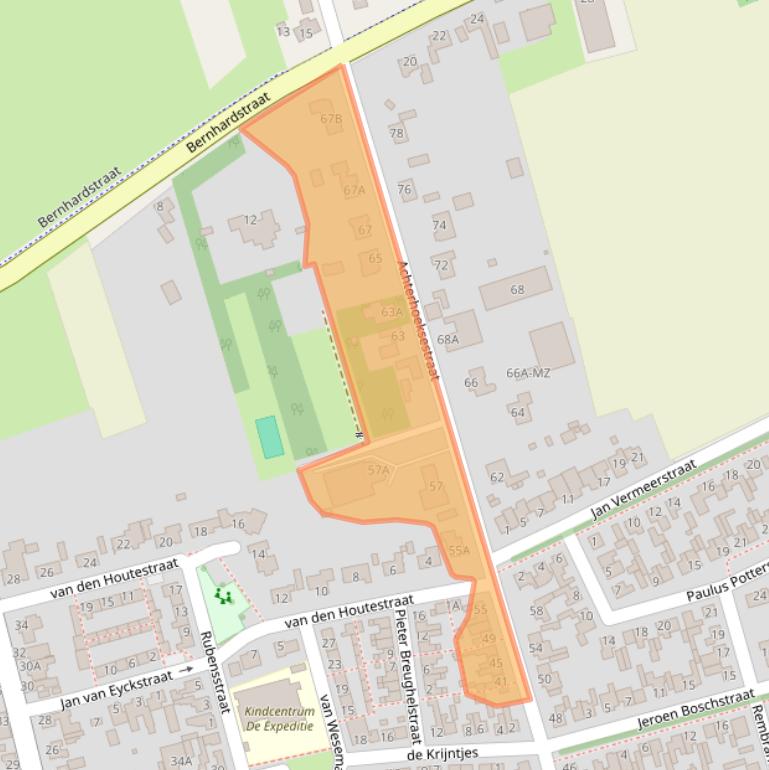 Kaart van postcodegebied 4715BD.