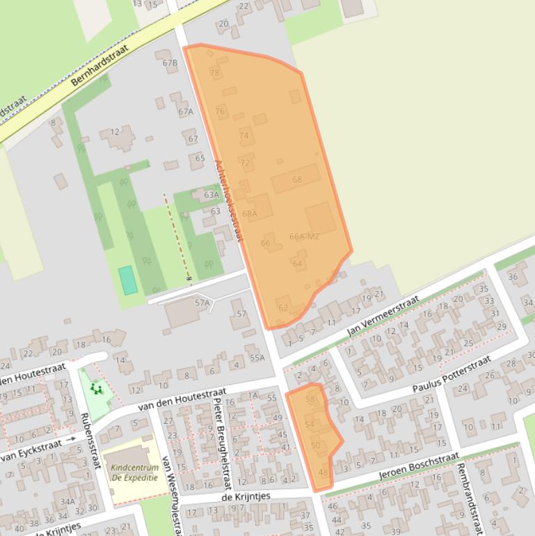 Kaart van postcodegebied 4715BG.