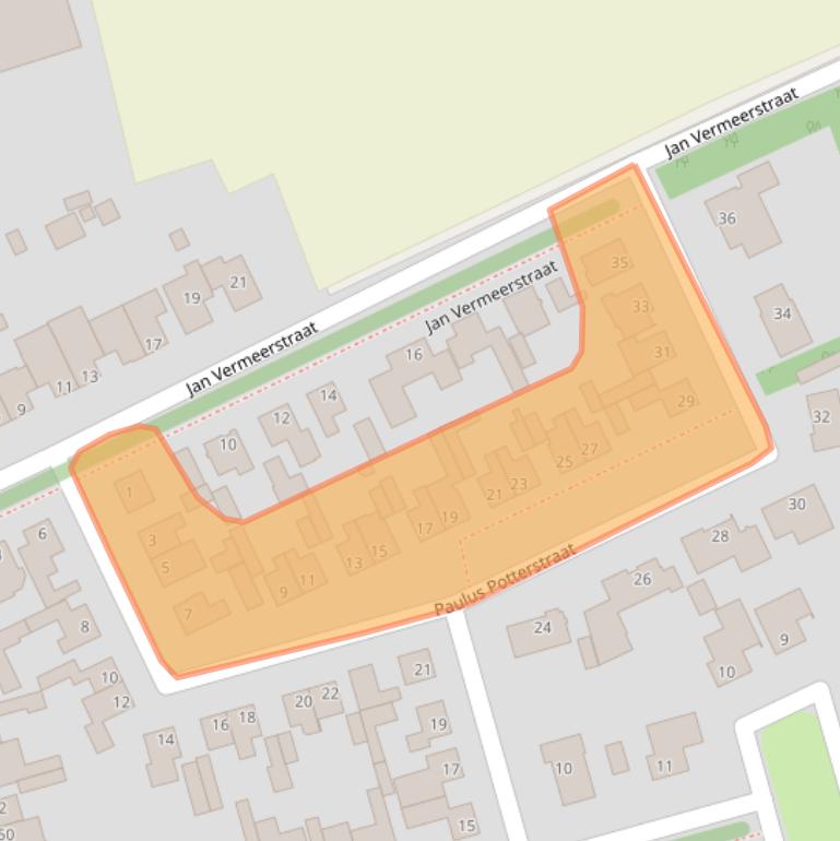 Kaart van postcodegebied 4715BJ.