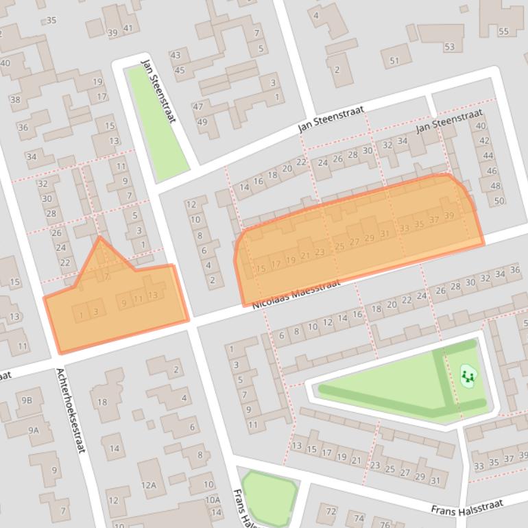 Kaart van postcodegebied 4715BS.