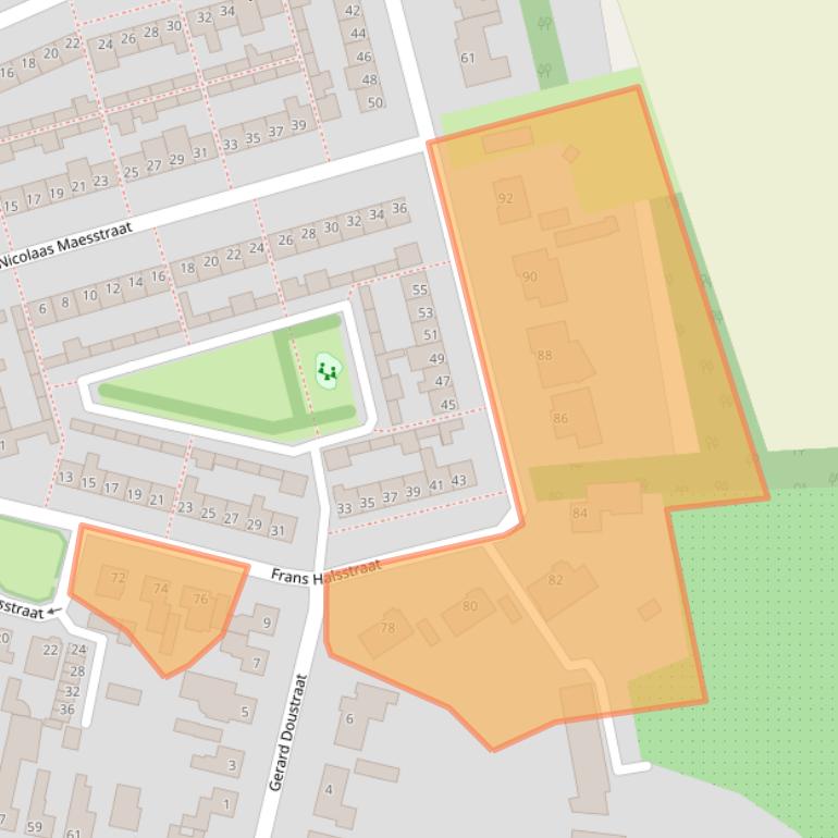 Kaart van postcodegebied 4715BZ.