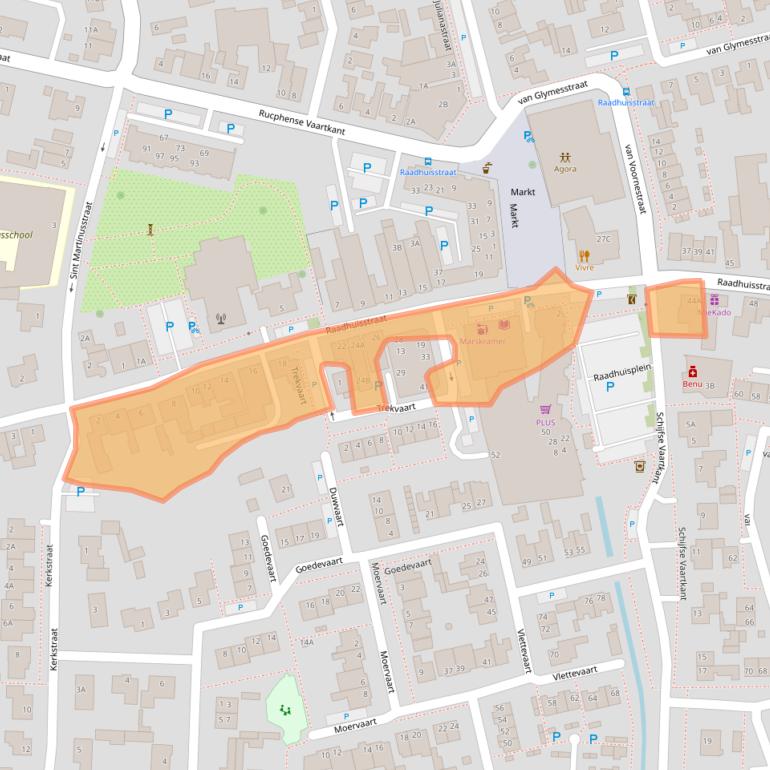 Kaart van postcodegebied 4715CD.