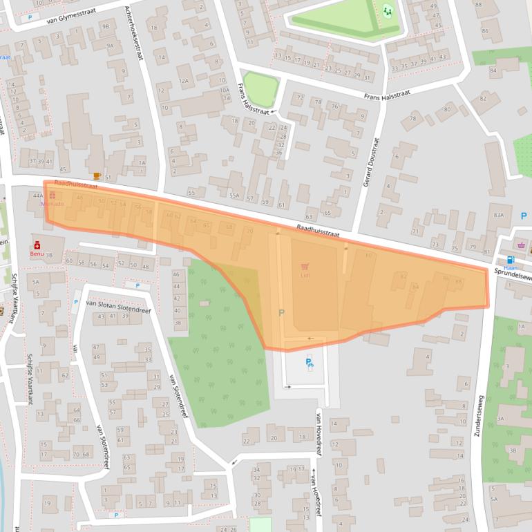 Kaart van postcodegebied 4715CE.