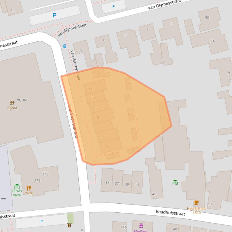 Kaart van postcodegebied 4715CM.