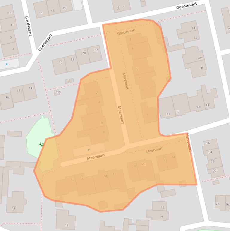 Kaart van postcodegebied 4715EP.