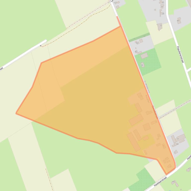 Kaart van postcodegebied 4715RR.