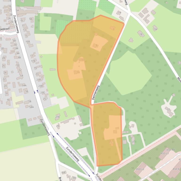 Kaart van postcodegebied 4715SE.