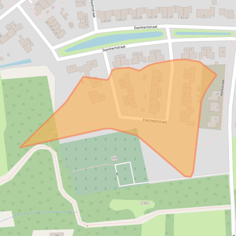 Kaart van postcodegebied 4715SP.