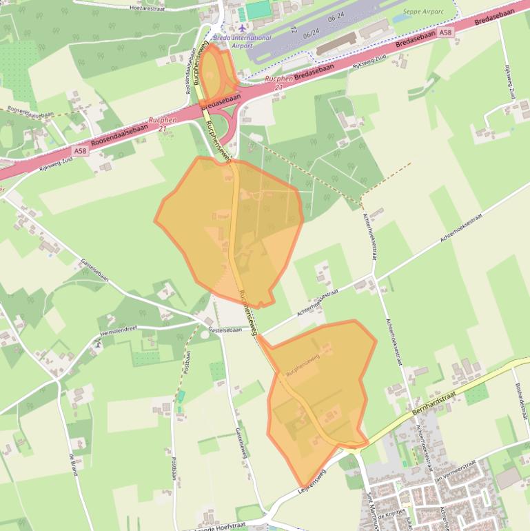 Kaart van postcodegebied 4715TD.