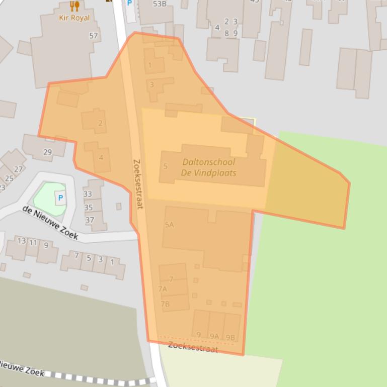 Kaart van postcodegebied 4721AC.