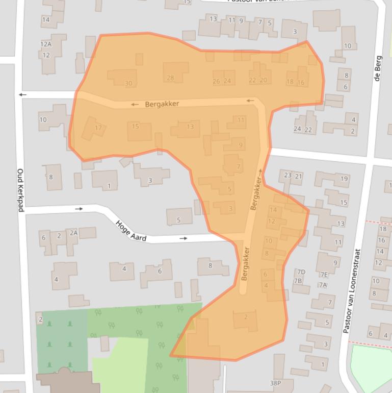 Kaart van postcodegebied 4721AE.