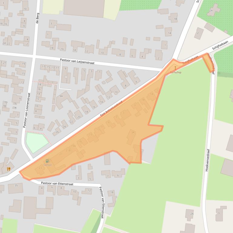 Kaart van postcodegebied 4721AK.