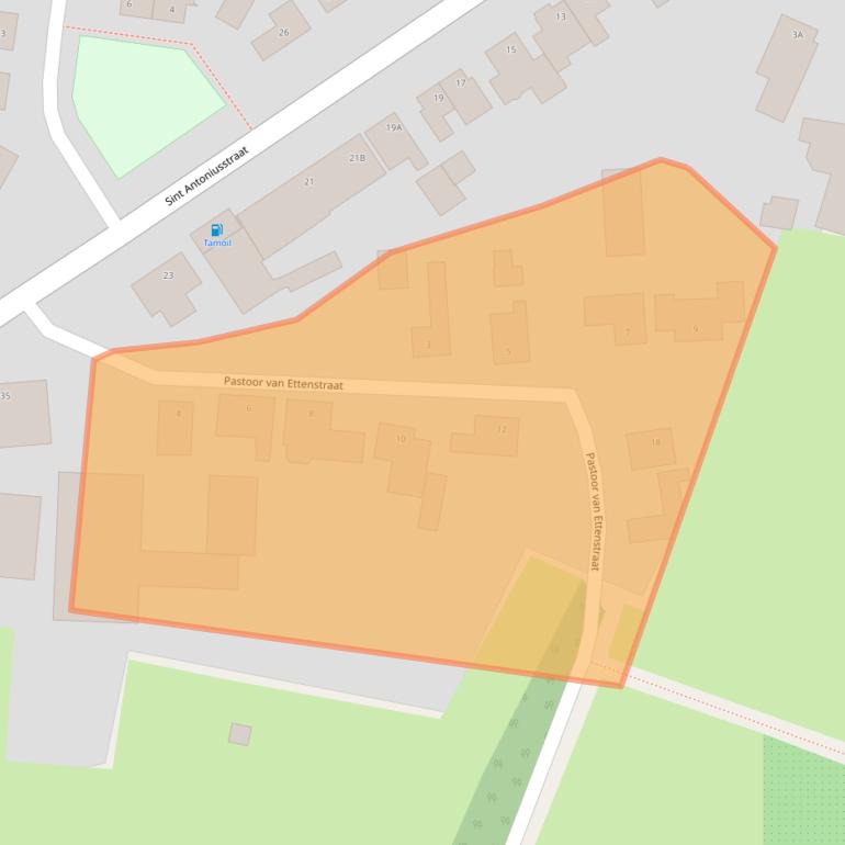 Kaart van postcodegebied 4721AP.