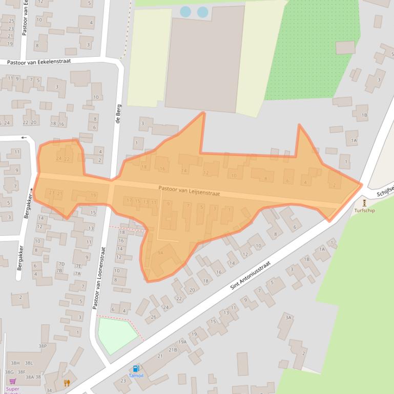 Kaart van postcodegebied 4721AR.