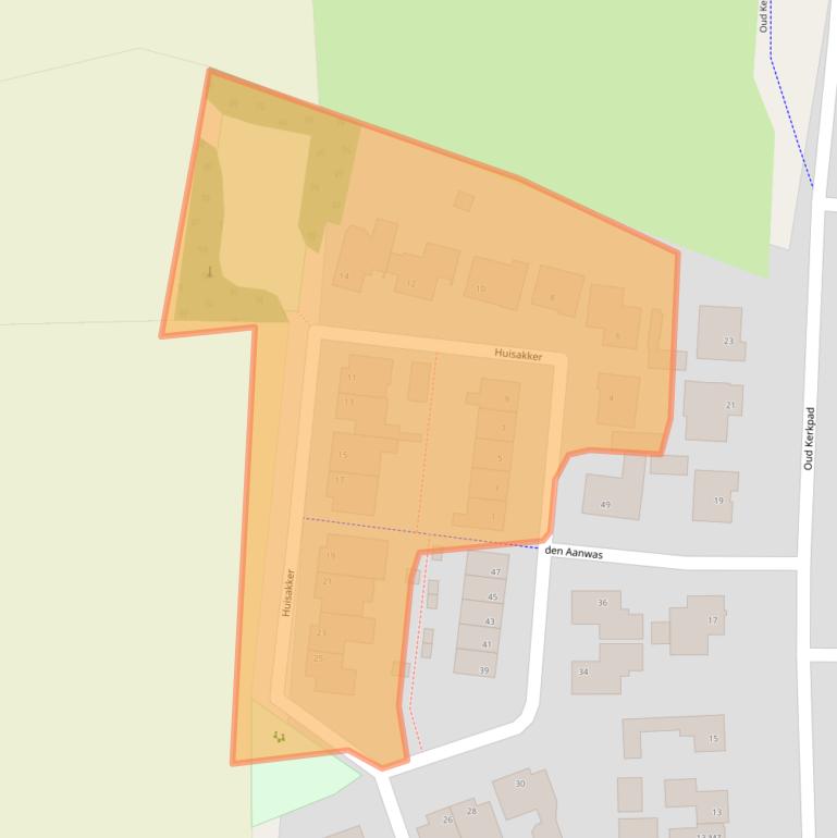 Kaart van postcodegebied 4721AW.