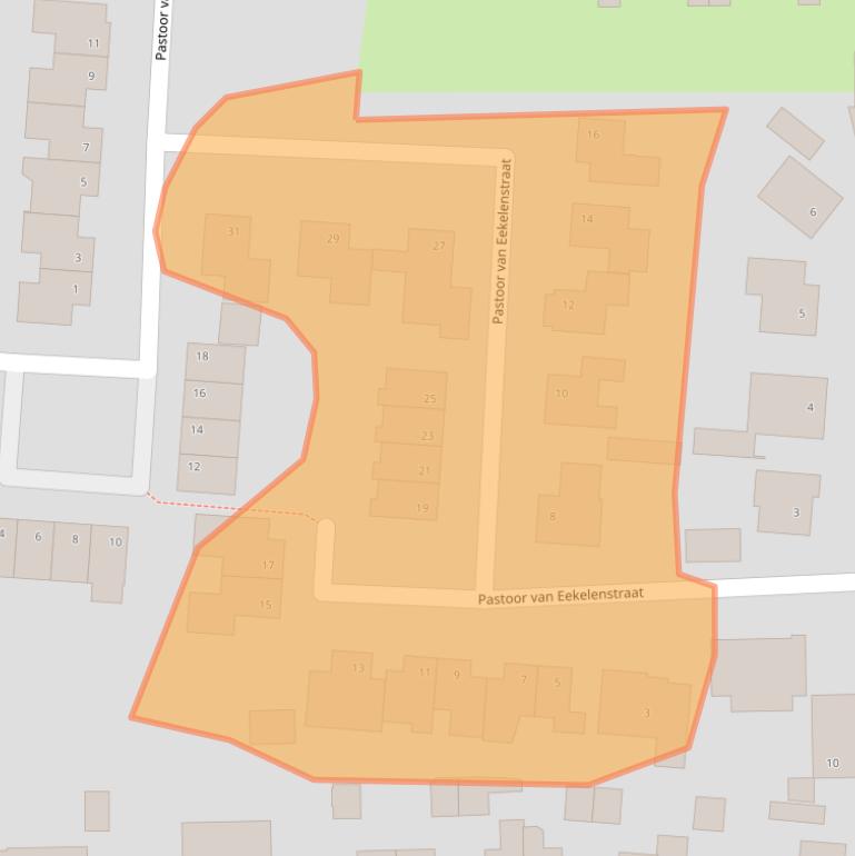 Kaart van postcodegebied 4721BB.