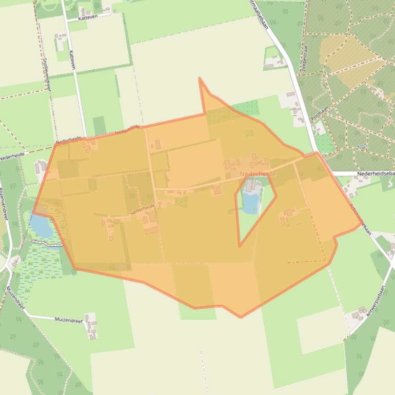 Kaart van postcodegebied 4721PC.