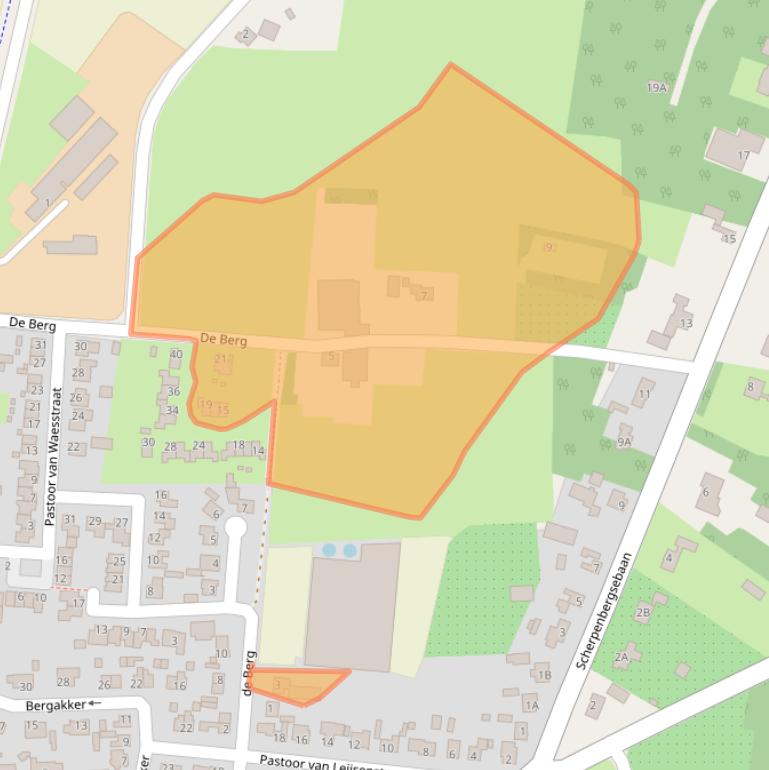 Kaart van postcodegebied 4721SG.