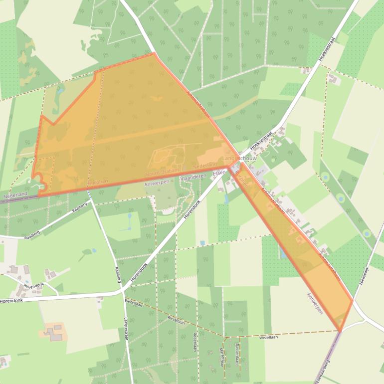 Kaart van postcodegebied 4721SN.