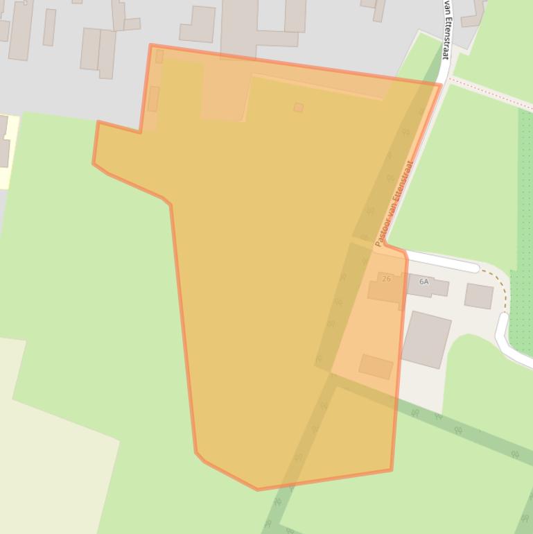 Kaart van postcodegebied 4721SR.