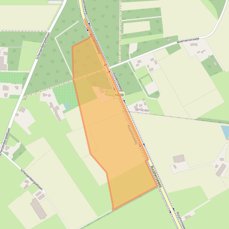 Kaart van postcodegebied 4721SV.