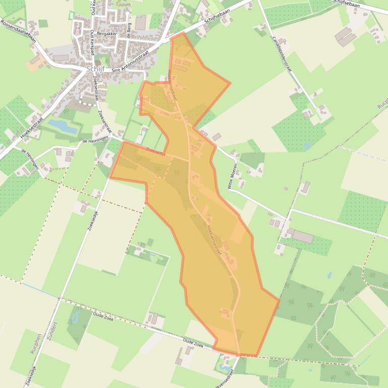 Kaart van postcodegebied 4722SC.