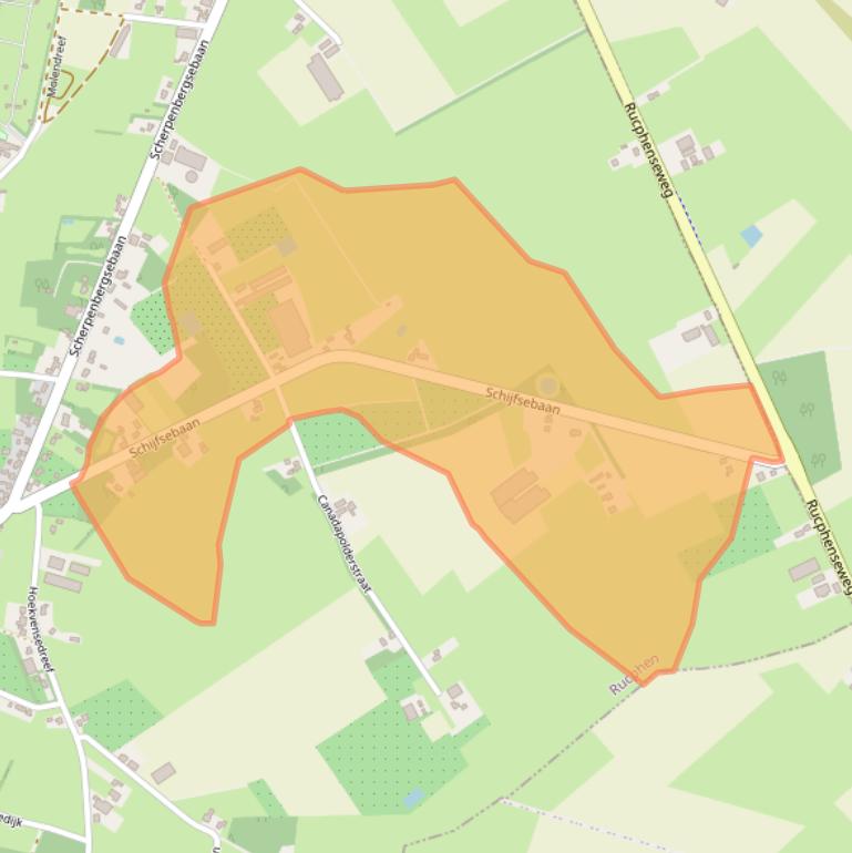 Kaart van postcodegebied 4722SG.