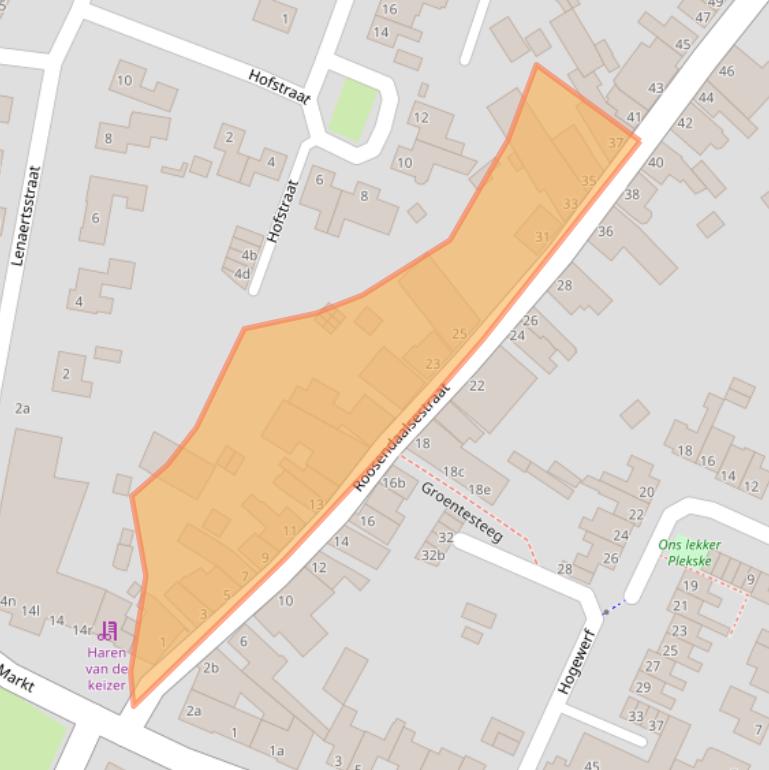 Kaart van postcodegebied 4724AA.