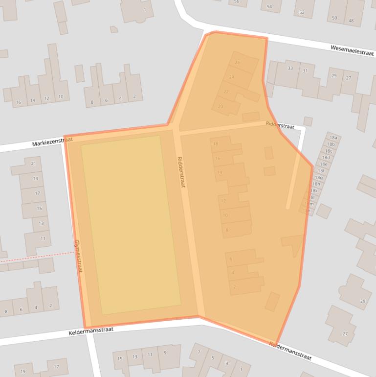 Kaart van postcodegebied 4724AN.