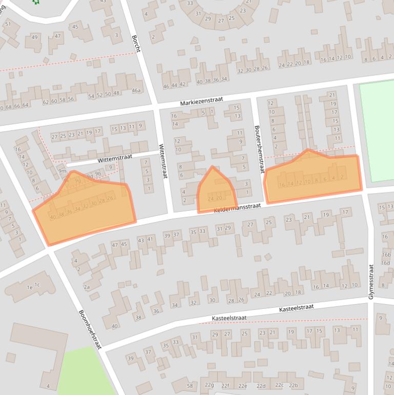 Kaart van postcodegebied 4724AV.