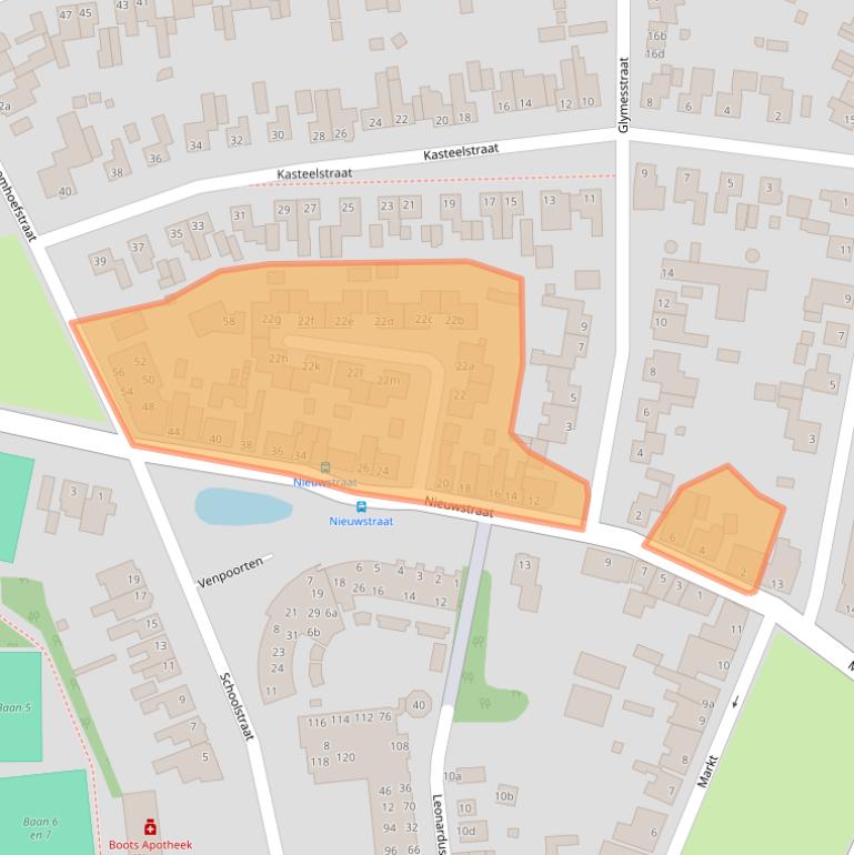 Kaart van postcodegebied 4724BE.