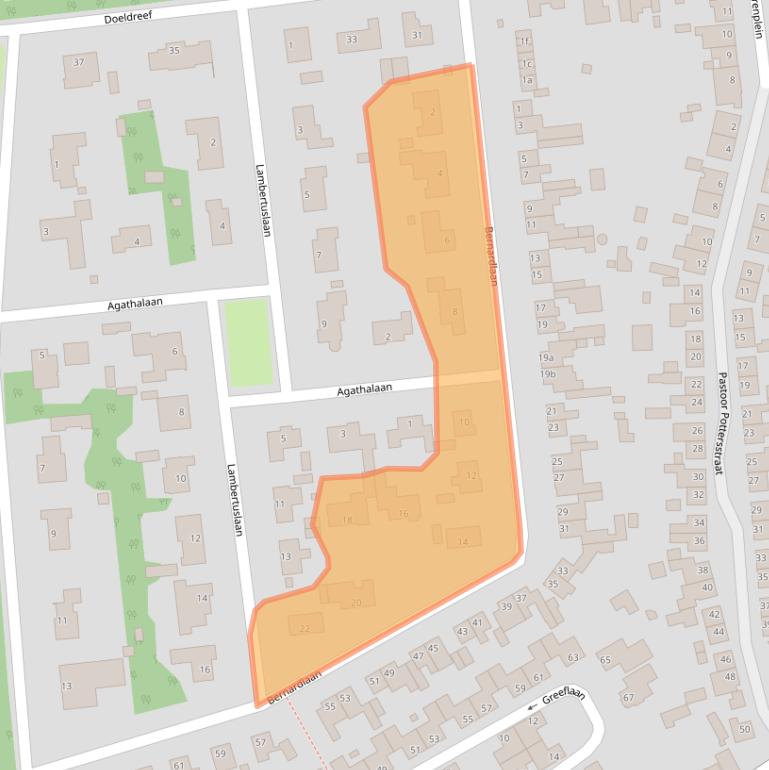 Kaart van postcodegebied 4724BT.