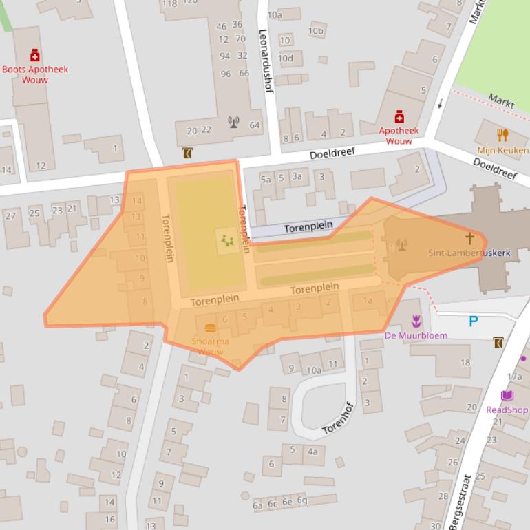 Kaart van postcodegebied 4724BX.