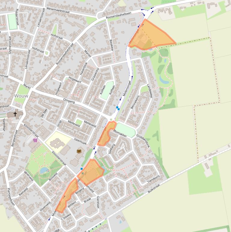 Kaart van postcodegebied 4724CR.