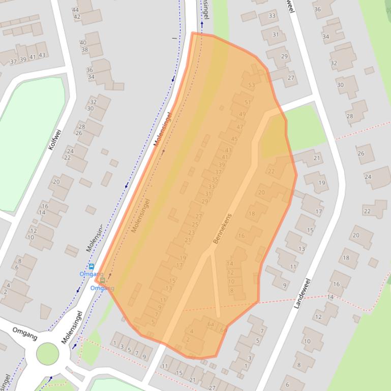 Kaart van postcodegebied 4724CT.