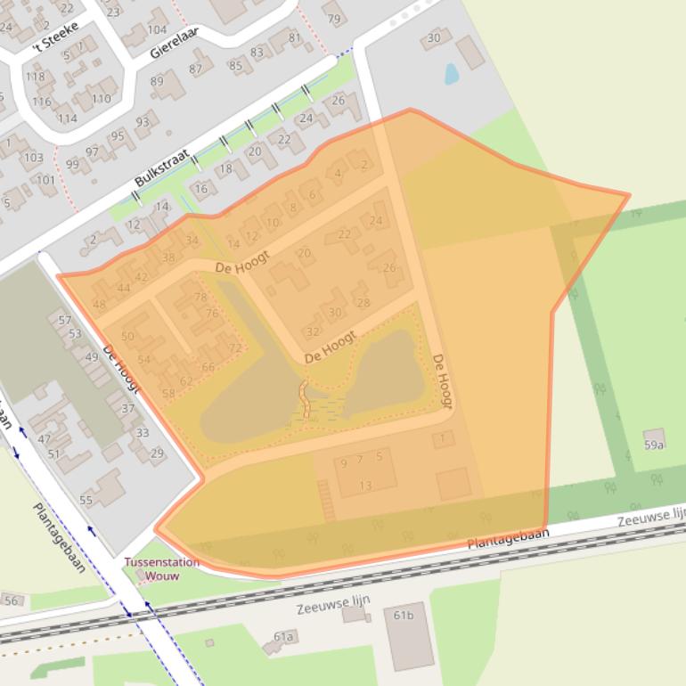 Kaart van postcodegebied 4724DD.