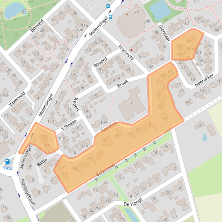 Kaart van postcodegebied 4724DH.