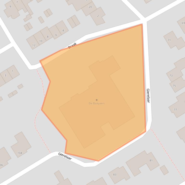 Kaart van postcodegebied 4724DS.