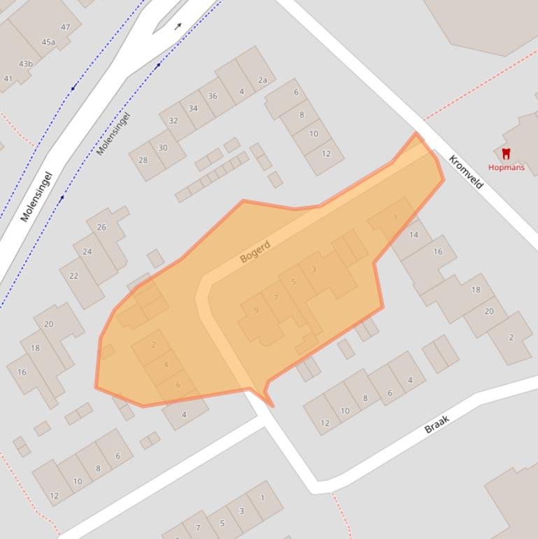 Kaart van postcodegebied 4724DT.