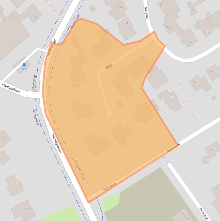 Kaart van postcodegebied 4724DW.