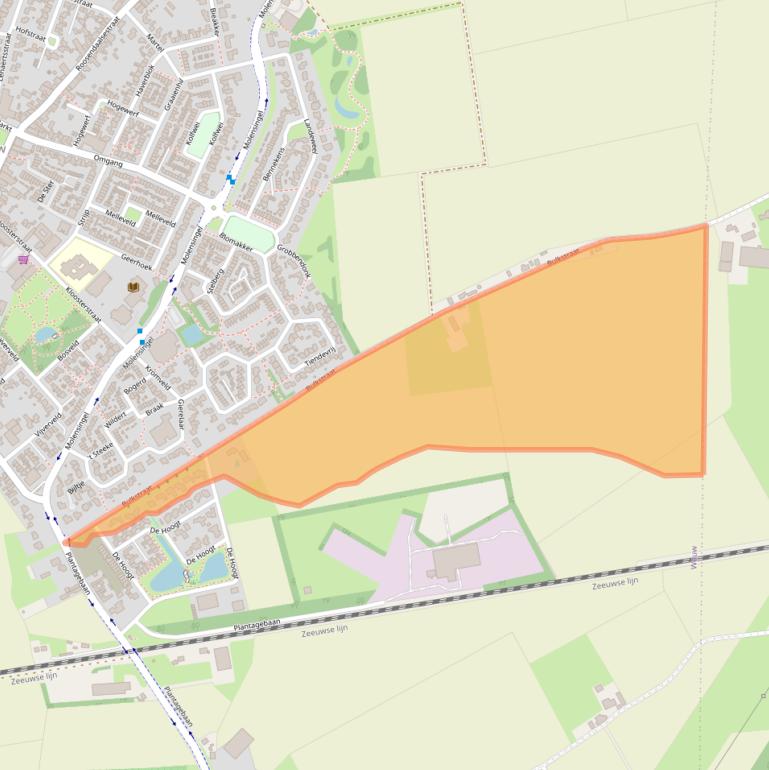 Kaart van postcodegebied 4724DZ.