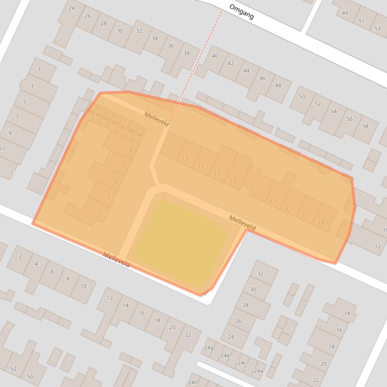 Kaart van postcodegebied 4724EK.