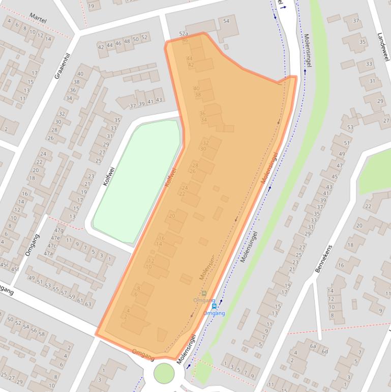 Kaart van postcodegebied 4724ET.