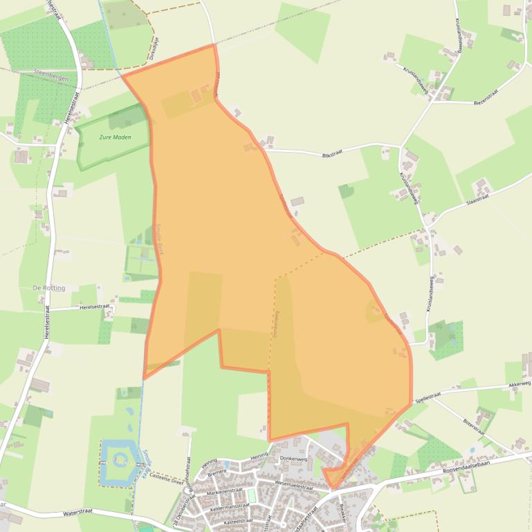 Kaart van postcodegebied 4724SH.