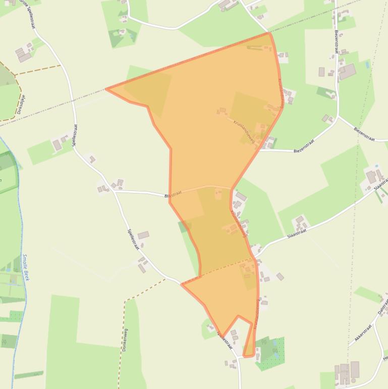 Kaart van postcodegebied 4724SL.