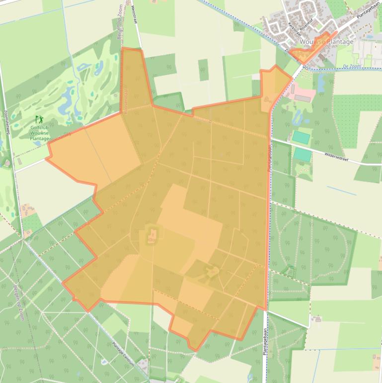 Kaart van postcodegebied 4725AG.